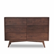 Home Square 4 Piece Set with Queen Platform Bed Nightstand and 2-Dresser
