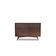 Home Square 4 Piece Set with Queen Platform Bed Nightstand and 2-Dresser
