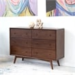 Home Square 3 Piece Set with Queen Platform Bed and 2 Wood Dressers