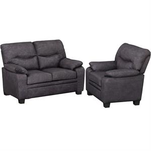 home square 2 piece set with pillow top arms upholstered chair and loveseat