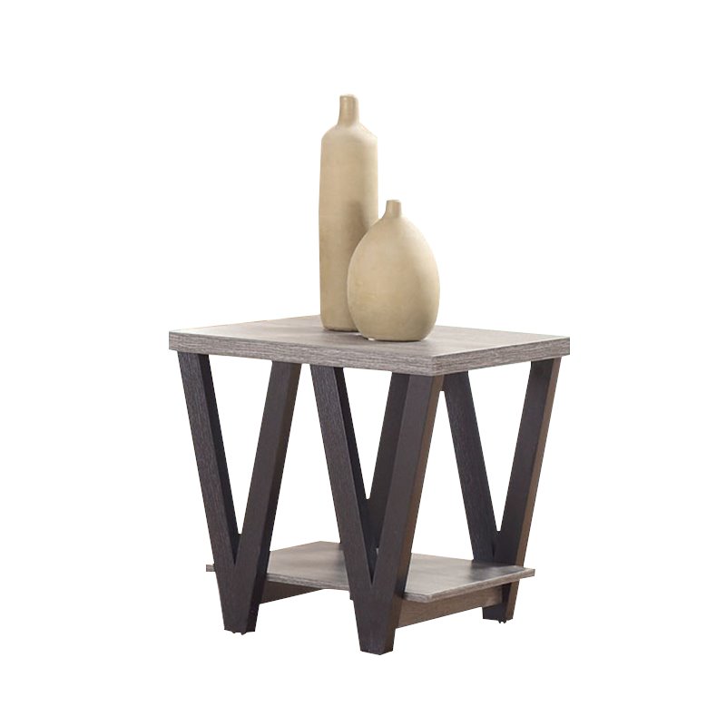 Home Square 2 Piece Furniture Set with Console Table and V Shaped End Table