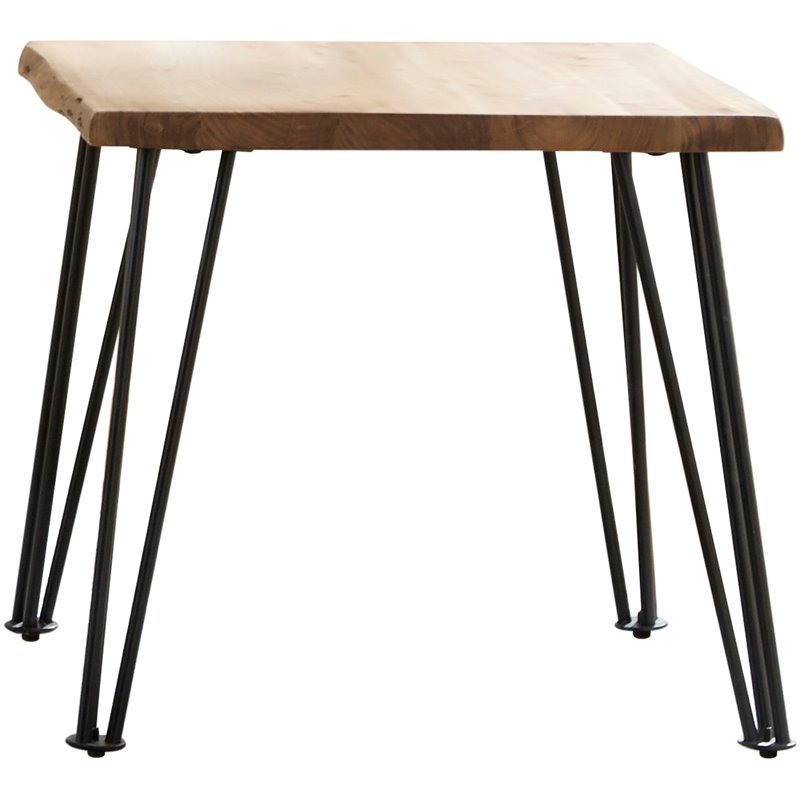 Home Square 2 Piece Furniture Set with End Table and Sofa Table with Hairpin Leg