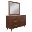 Home Square 3 Piece Set with Nightstand and 7-Drawer Dresser in Walnut (Brown)