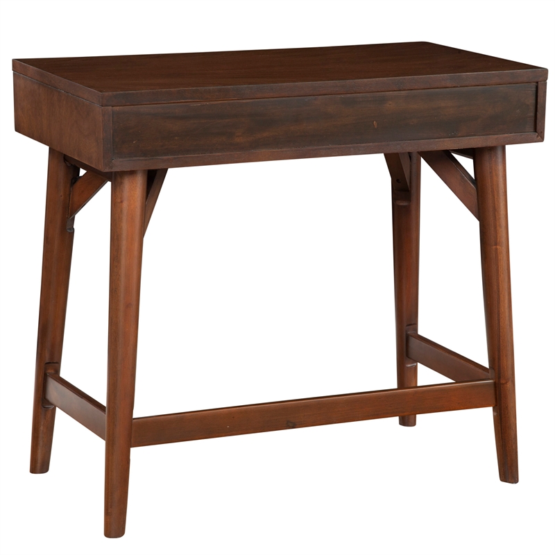 Home Square 2 Piece Furniture Set with Sideboard and 2-Drawer Desk in Walnut