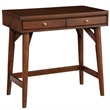 Home Square 2 Piece Furniture Set with Sideboard and 2-Drawer Desk in Walnut