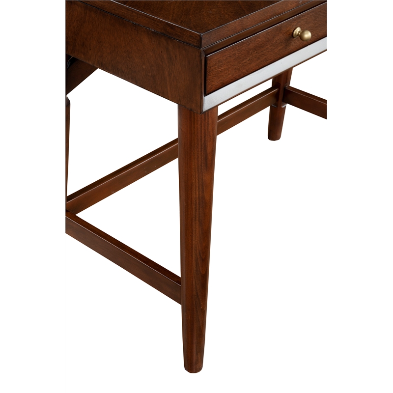 Home Square 2 Piece Furniture Set with Sideboard and 2-Drawer Desk in Walnut