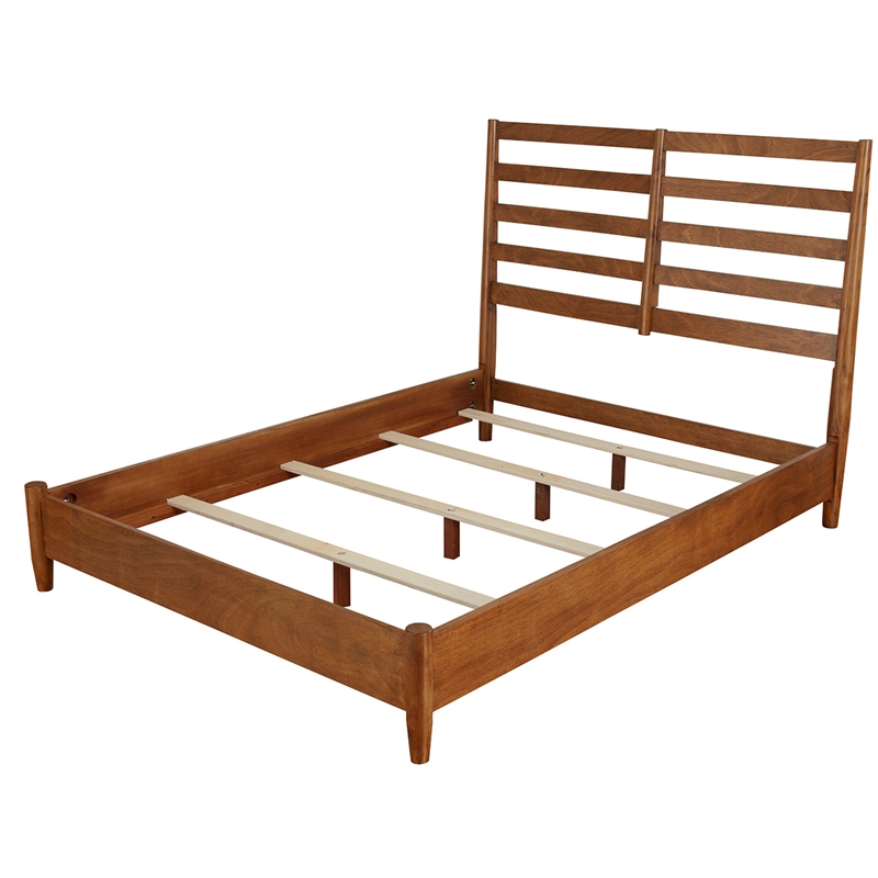 Home Square 3 Piece Set with Standard King Bed and Nightstand in Acorn Brown