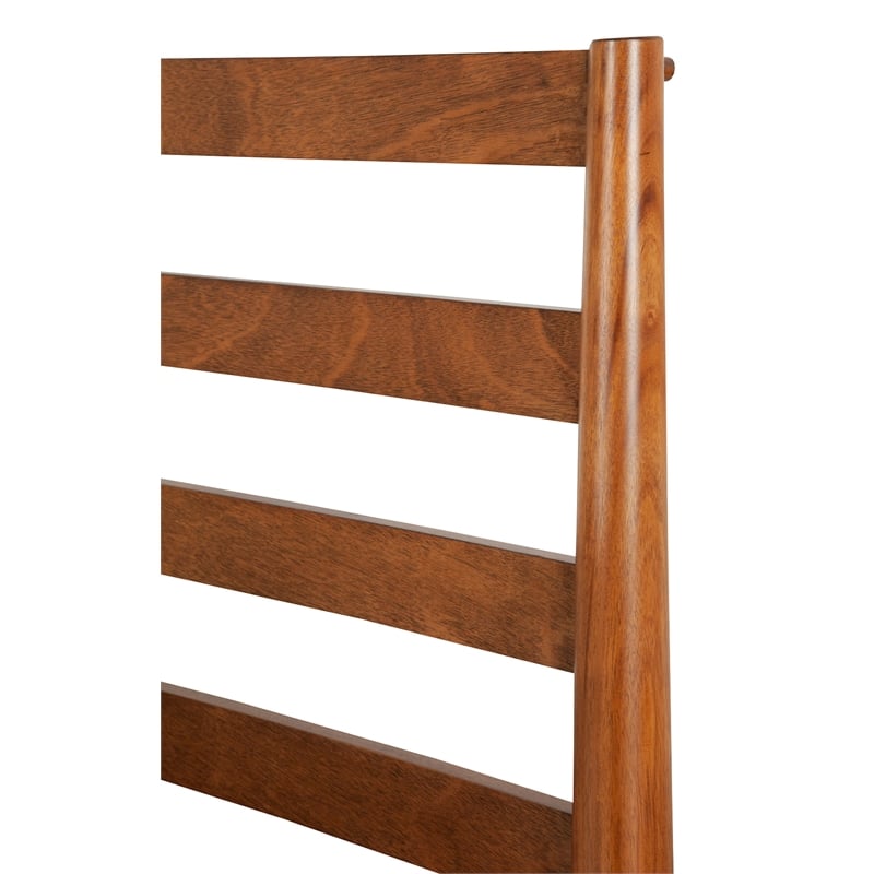 Home Square 2 Piece Set with Full Wood Bed and Nightstand in Acorn Brown