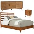 Home Square 3 Piece Furniture Set with TV Console Standard King Bed & Nightstand
