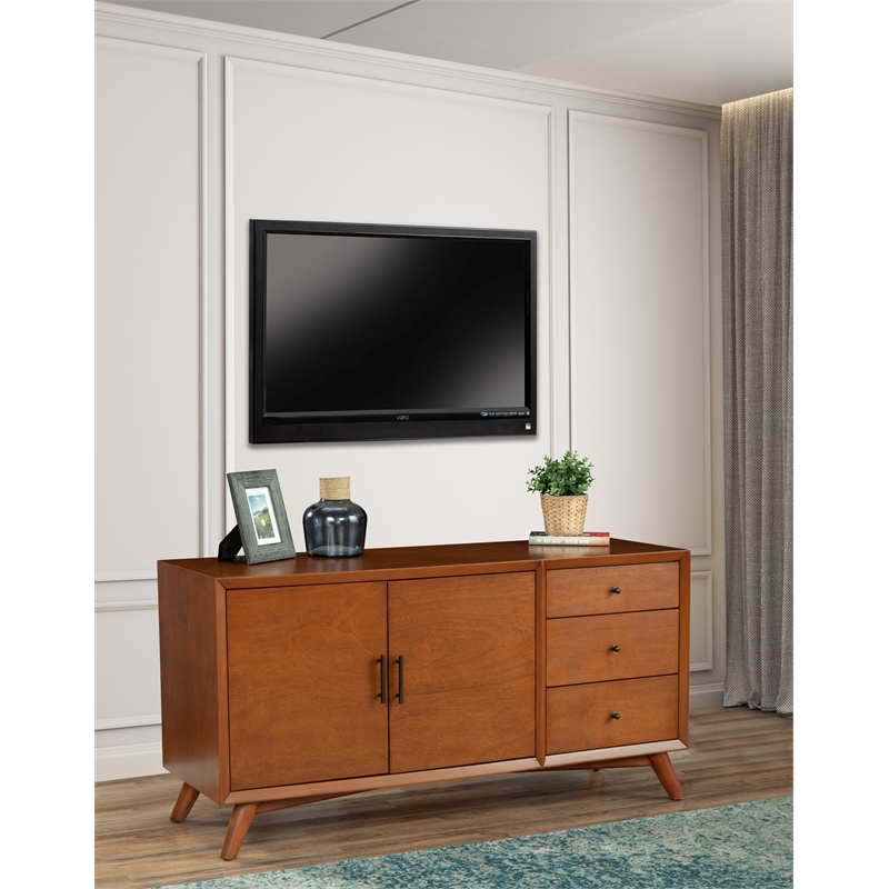 Home Square 3 Piece Furniture Set with Sideboard Full Wood Bed and Nightstand