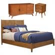 Home Square 3 Piece Set with Sideboard Full Size Panel Bed & Nightstand