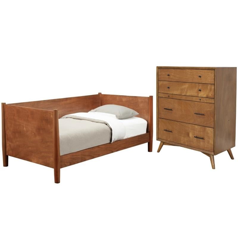 Home Square 2 Piece Set with Twin Size Day Bed and Multi-Function Chest