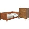 Home Square 2 Piece Set with Twin Size Day Bed and Multi-Function Chest