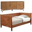 Home Square 2 Piece Furniture Set with Twin Size Day Bed and Large TV Console