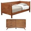 Home Square 2 Piece Furniture Set with Twin Size Day Bed and Small TV Console