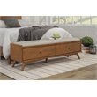 Home Square 2 Piece Furniture Set with Large Wood TV Console and Bedroom Bench