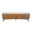 Home Square 2 Piece Furniture Set with Large Wood TV Console and Bedroom Bench