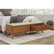 Home Square 2 Piece Furniture Set with Bedroom Bench and Small Wood TV Console