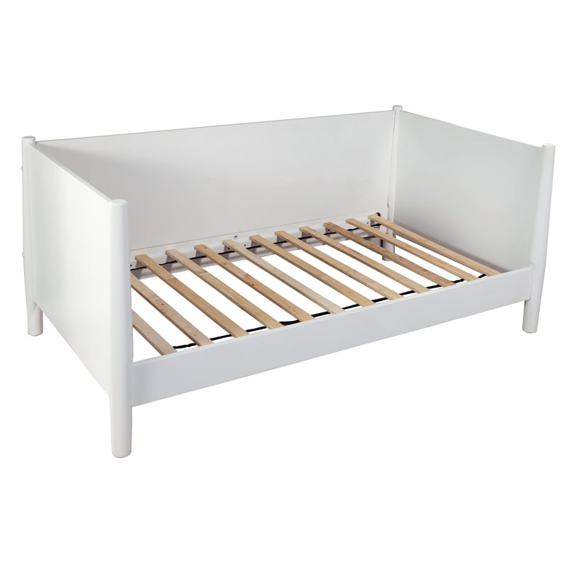 Home Square 2 Piece Set with 2-Drawer Nightstand and Twin Size Day Bed in White