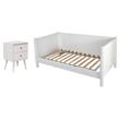 Home Square 2 Piece Set with 2-Drawer Nightstand and Twin Size Day Bed in White