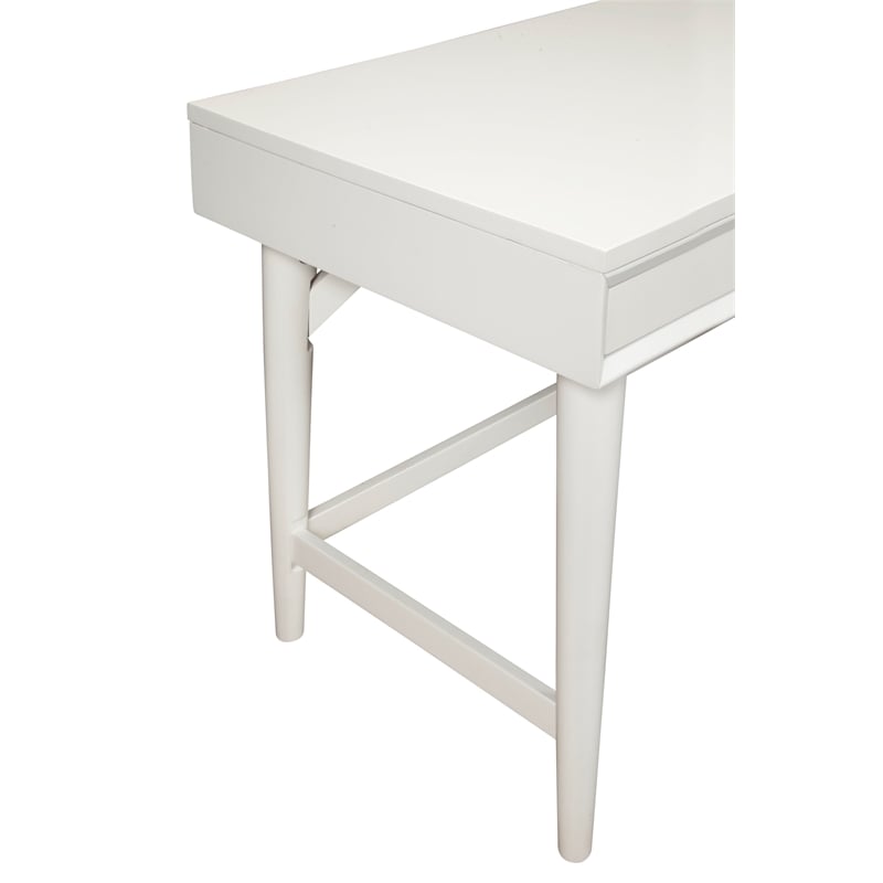 Home Square 2 Piece Furniture Set with Queen Panel Bed & 3-Drawer Desk in White
