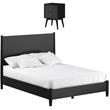 Home Square 2 Piece Set with Full Size Panel Bed and 2-Drawer Desk in White