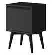 Home Square 2 Piece Set with King Panel Bed & 2-Drawer Nightstand in Black