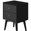 Home Square 2 Piece Set with 2-Drawer Nightstand & 7-Drawer Dresser in Black