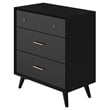 Home Square 2 Piece Set with 7-Drawer Dresser & 3-Drawer Small Chest in Black