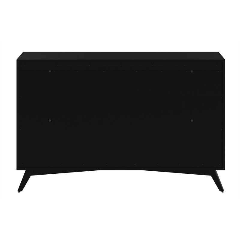 Home Square 2 Piece Set with 7-Drawer Dresser & Large Wood TV Console in Black