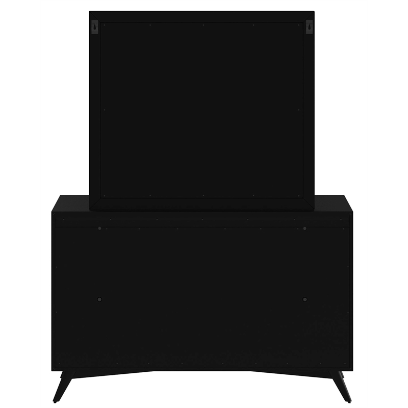 Home Square 2 Piece Set with 7-Drawer Dresser & Large Wood TV Console in Black