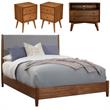 Home Square 4 Piece Set with Large Nightstand Queen Panel & 2-Drawer Nightstand