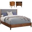 Home Square 3 Piece Set with Large Nightstand Queen Panel Bed & Nightstand