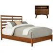 Home Square 2 Piece Set with Standard King Bed and 2-Drawer Nightstand in Acorn
