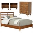 Home Square 4 Piece Set with Chest Standard King Bed and 2-Drawer Nightstand