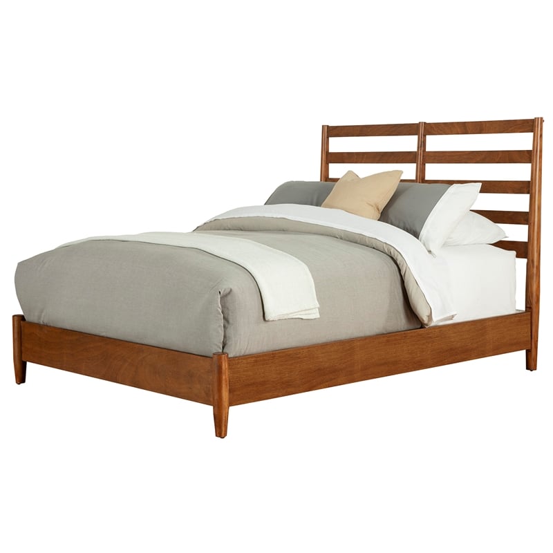 Home Square 4 Piece Set with Chest Full Wood Bed and 2-Drawer Nightstand