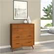 Home Square 4 Piece Set with Chest Full Wood Bed and 2-Drawer Nightstand