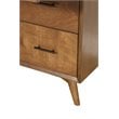 Home Square 4 Piece Set with Chest Full Wood Bed and 2-Drawer Nightstand
