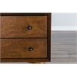 Home Square 3 Piece Set with TV Console Full Wood Bed & Large Nightstand