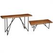 Home Square 2 Piece Set with Cocktail Table and Console Table in Light Walnut