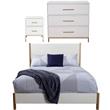 Home Square 3 Piece Set with Nightstand 3-Chest & Full Size Wood Panel Bed