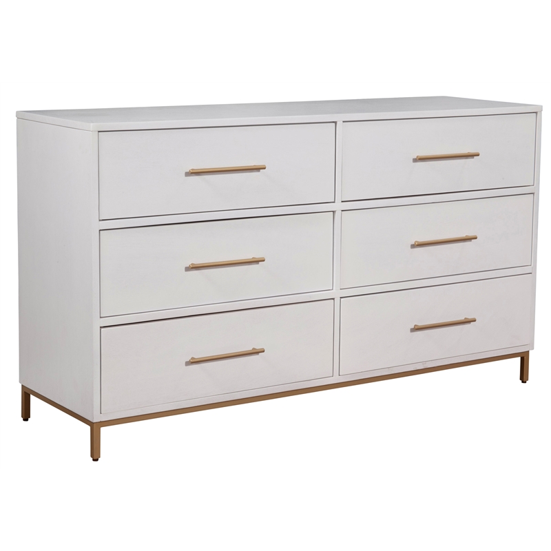 Home Square 4 Piece Set with Nightstand Dresser and Queen Platform Bed in White