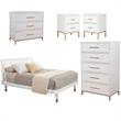 Home Square 5 Piece Furniture Set with Nightstand Chest and Queen Platform Bed