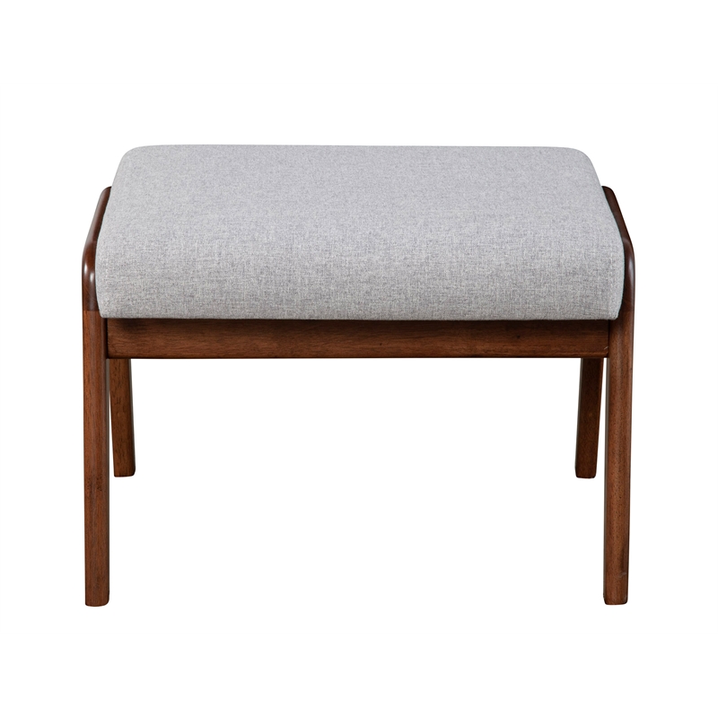 Home Square 2 Piece Furniture Set with Lounge Chair and Footrest in Brown-Gray