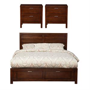 home square 3 piece furniture set with nightstand and eastern king storage bed