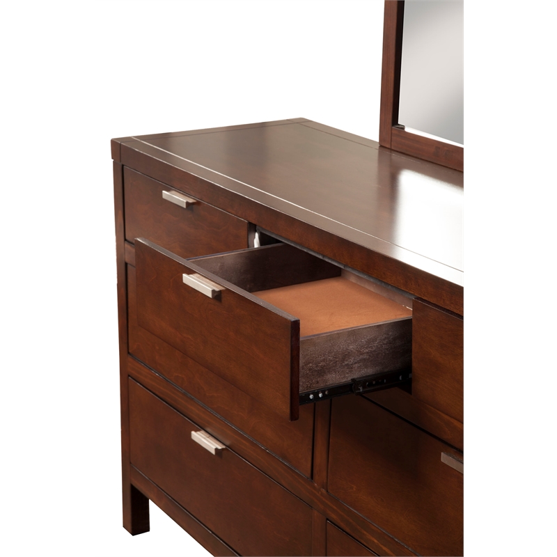 Home Square 2 Piece Furniture Set with Dresser and TV Media Chest in Cappuccino