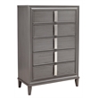 Home Square 2 Piece Set with Wood 6-Drawer Dresser & 5-Drawer Chest in Dark Gray