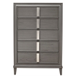 Home Square 2 Piece Set with Wood 6-Drawer Dresser & 5-Drawer Chest in Dark Gray