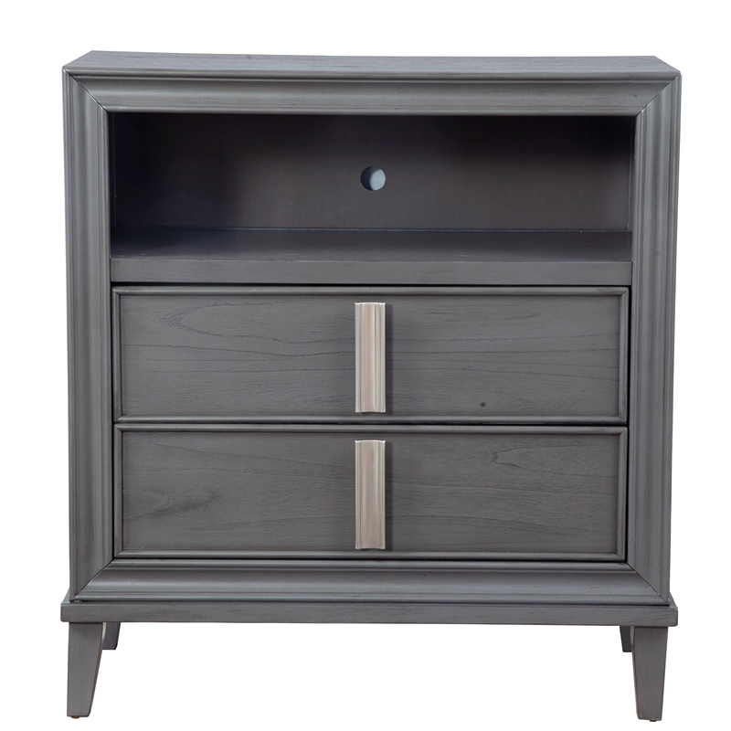 Home Square 3 Piece Set with Queen Storage Platform Bed and 2 TV Media Chests