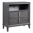 Home Square 3 Piece Set with Queen Storage Platform Bed and 2 TV Media Chests